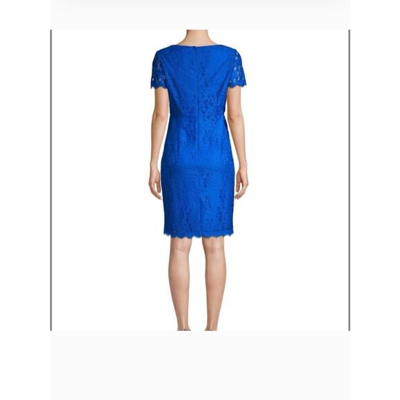 Diane Von Furstenberg Blue Lace Dress 6 NWT - Picture 2 of 5